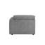 Alwin - Chaise modulaire droite, tissu gris foncé