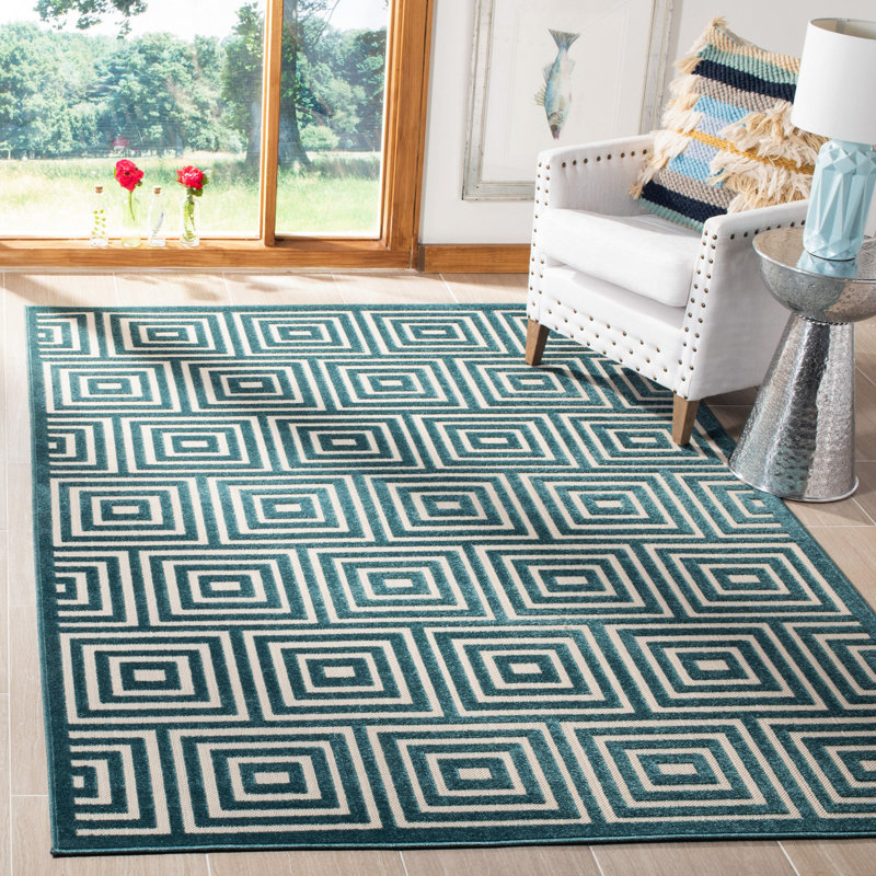 Bosco Performance Geometric Indoor/Outdoor Area Rug, Rectangle 5'3" x 7'7"