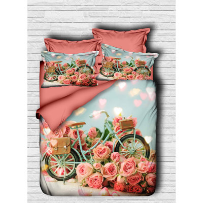Quatisha Floral Duvet Cover Set with Pillowcases Included