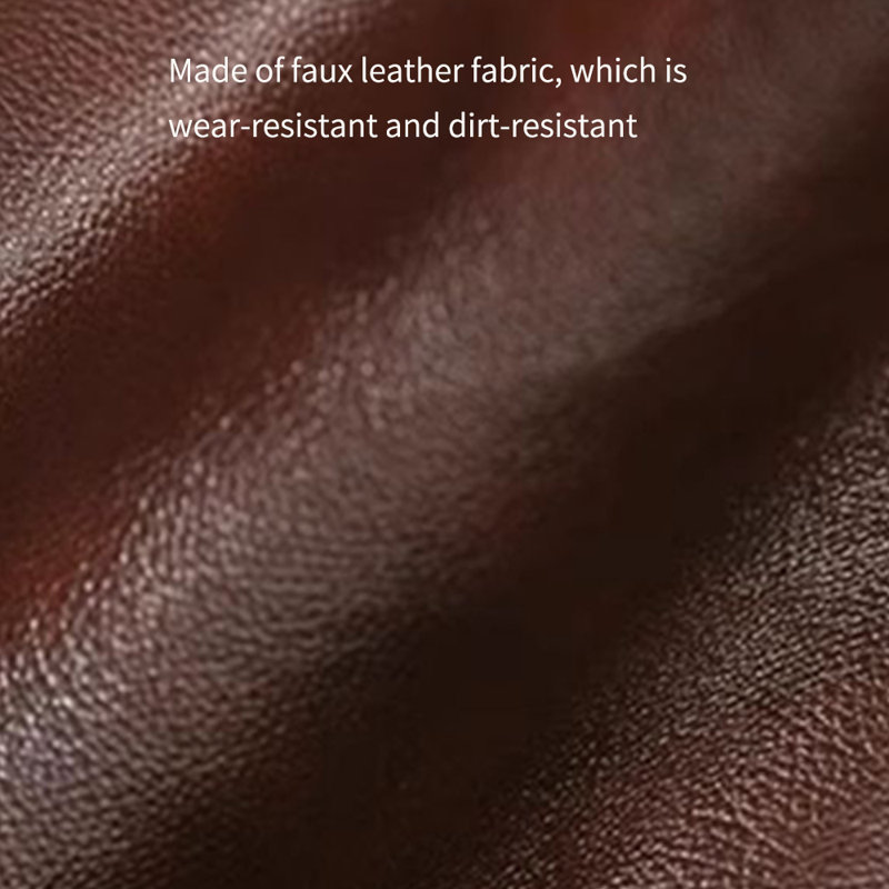 Fauteuil inclinable ergonomique en similicuir respirant, Rouge-brun