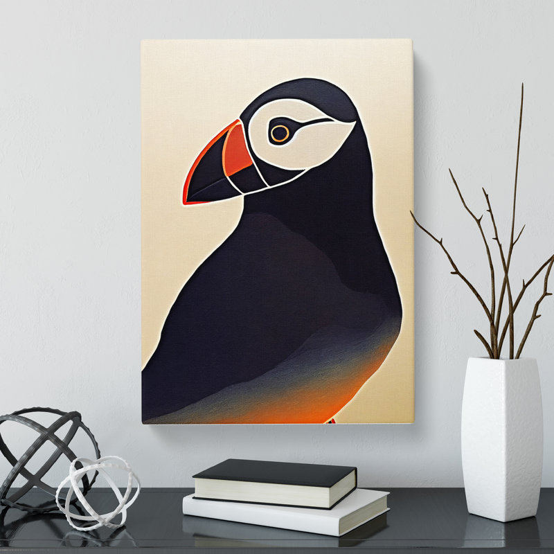 Beauvallon Puffin Art Vol.3 - Wrapped Canvas, 60cm H x 40cm W