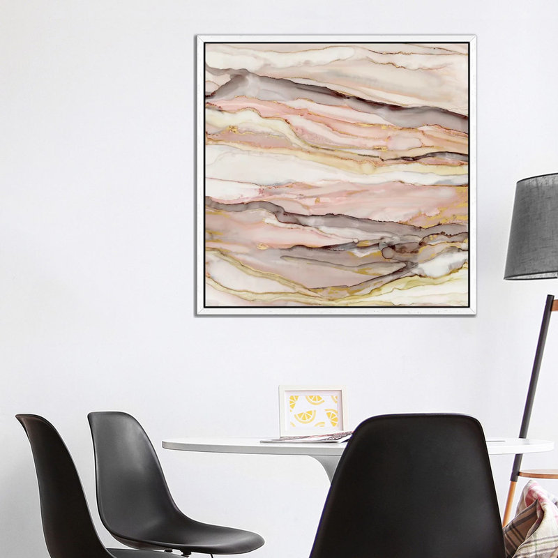 Graceful Marble I by Carol Robinson - Print on Canvas, White Framed, 93.98 cm H x 93.98 cm W
