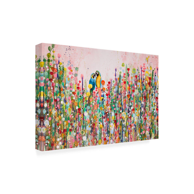 Art sur toile «bolologic Sylvie Demers Love Feathers», H 22 po x l 32 po