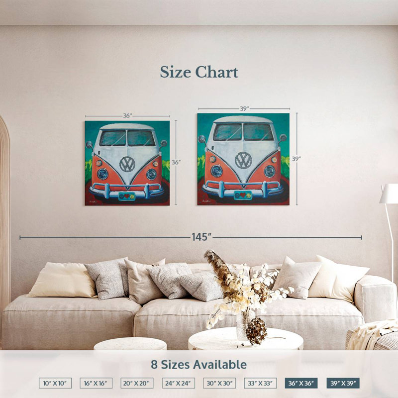 Volkswagen Van Bohemian Dream, 39" H x 39" W