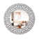 Amla 34" Crystal Accent Round Wall Mirror
