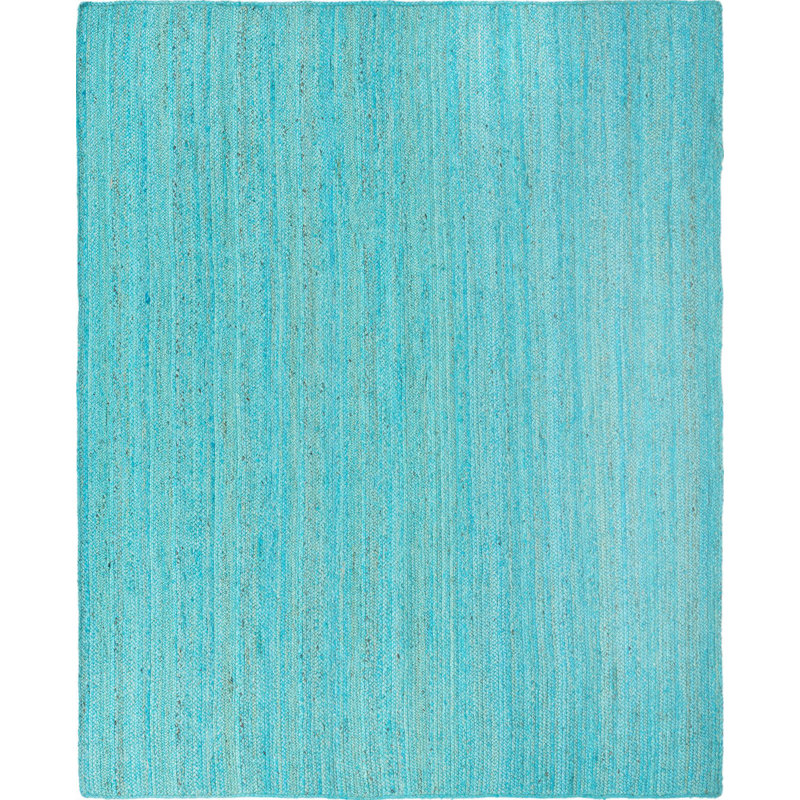 Tapis vert-bleu tressé Luceal, Rectangle 8 pi x 10 pi