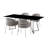 Amadeu Glass Top Four Leg Dining Set-451782462-451782456