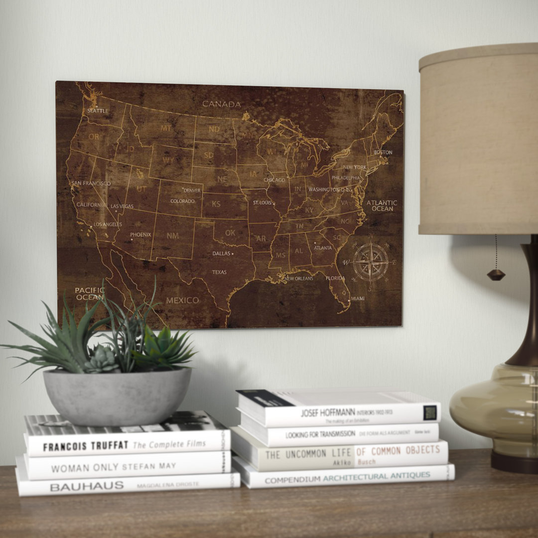 United States by Luke Wilson - Gallery-Wrapped Canvas Giclée Print East Urban Home 