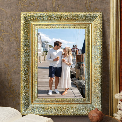 8" x 10" Antique Gold 3 PCS Gallery Wall Picture Frame for Portrait Display
