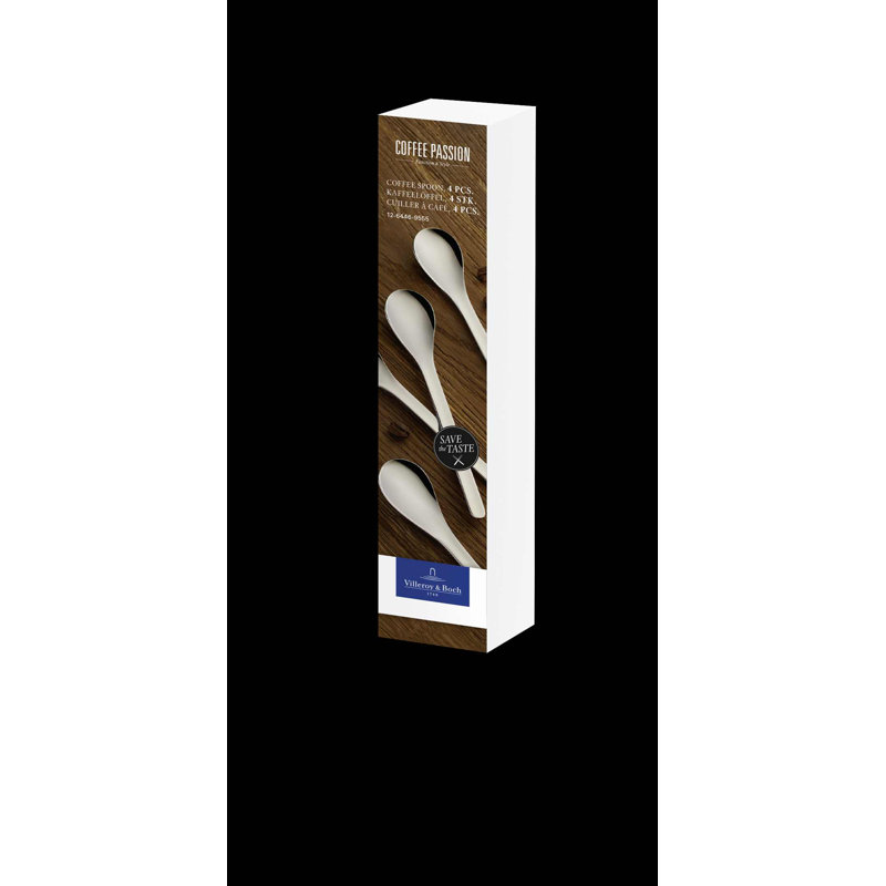 Villeroy & Boch 5.5" Silver Stainless Steel Espresso Spoon Set