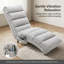 Chaise longue rembourrée simple et confortable Jameer avec pieds en métal et poches de rangement pour les chambres et les salons-1485166128