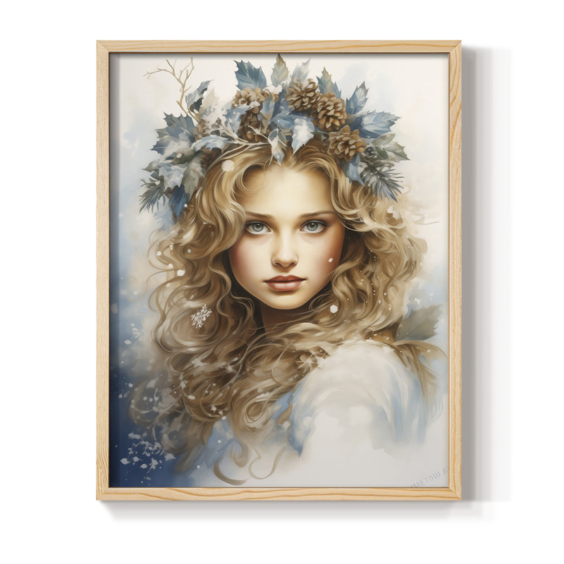 Reproduction d'art encadrée, Noël massif, Naturel, H 11 po x l 9 po