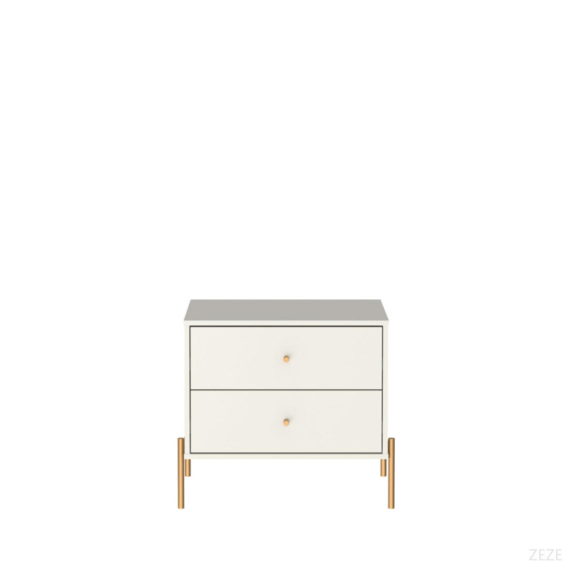 Table de chevet blanc cassé