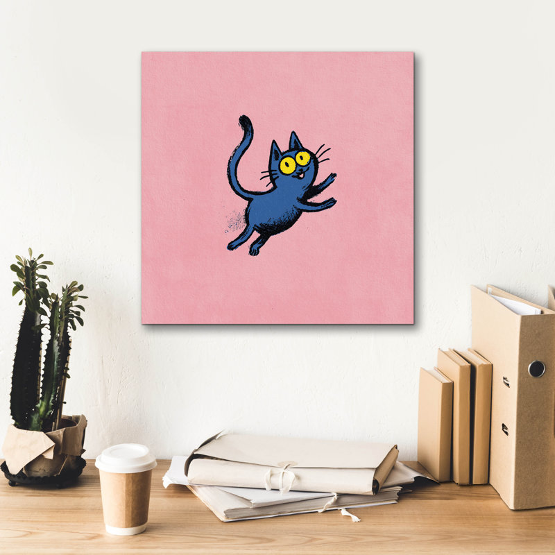  «Kitty's Cotton Candy» par Rich Monet, art mural sur toile, 18 po x 18 po, H 18 po x l 18 po