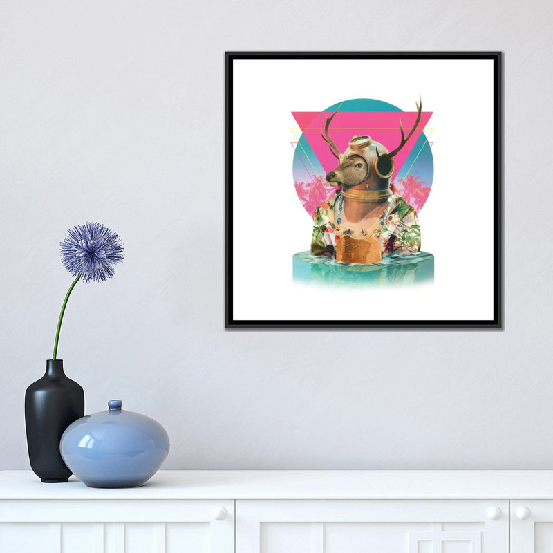 «Summer Mood» par Ali Gulec, impression sur toile tendue sur châssis, H 18 po x l 18 po x P 1,5 po, Toile avec cadre noir