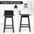 24.5" Counter Height Bar Stools Set of 4 w/ Footrest Solid Rubber Wood Legs-5328761-5328763