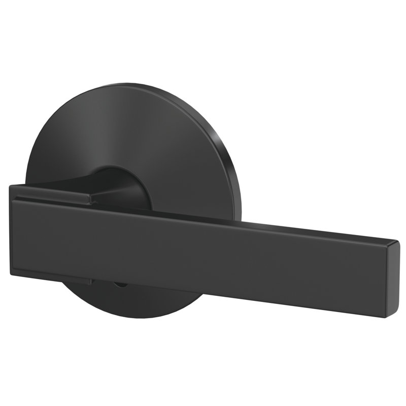 Custom Northbrook Hall-Closet and Bed-Bath Lever with Kinsler Trim, Matte Black