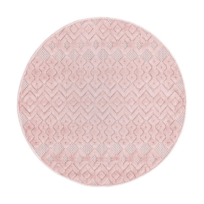 Tapis intérieur / extérieur rose Griffie