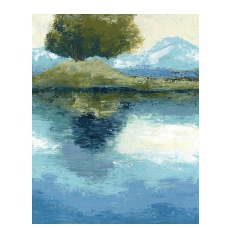 Sara Brown " Green Lake " by Sara Brown, Knife Gel, 59" H x 47" W