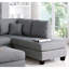 Canapé modulaire réversible en polyfibre avec repose-pieds
