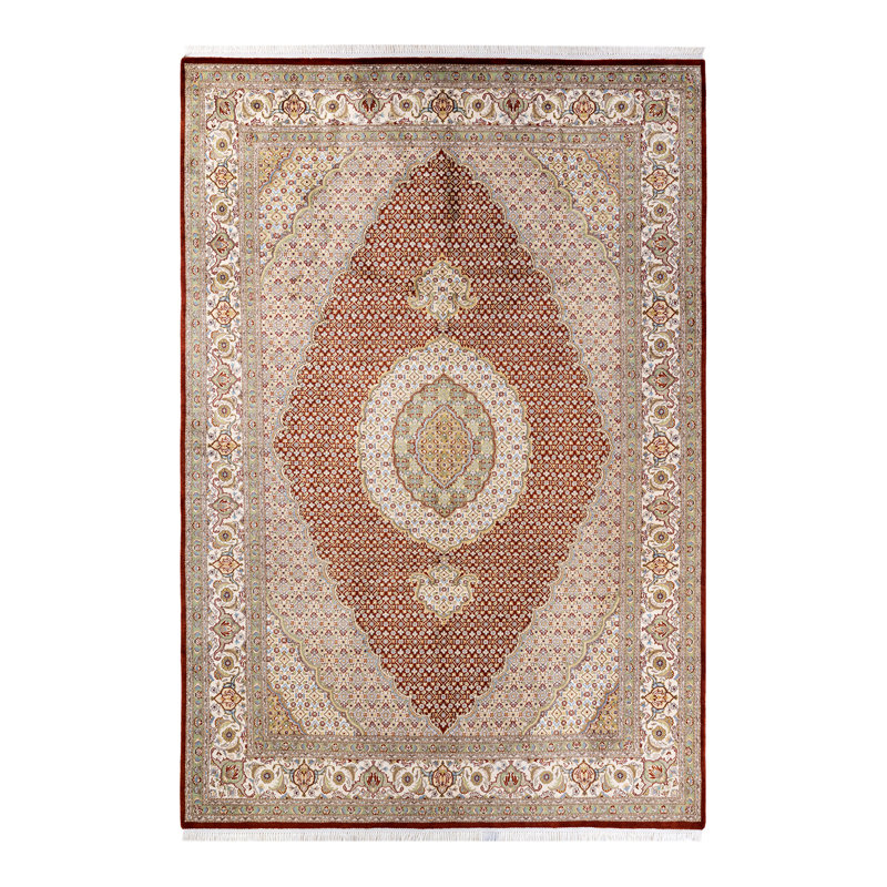 Hayner One-of-a-Kind 9' 7" X 6' 8" 2000's Wool Area Rug in Orange