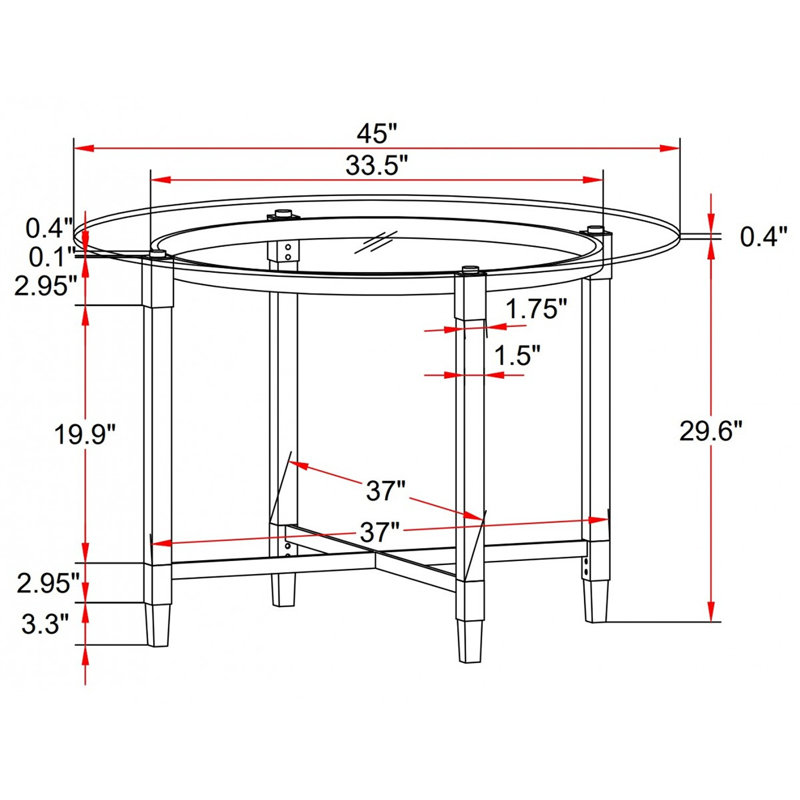 Table de salle à manger Merla - Argent