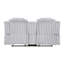 Causeuse inclinable gris clair avec porte-gobelet à console centrale-132005957