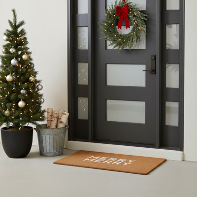 Paillasson blanc moderne Merry 17 po x 29 po