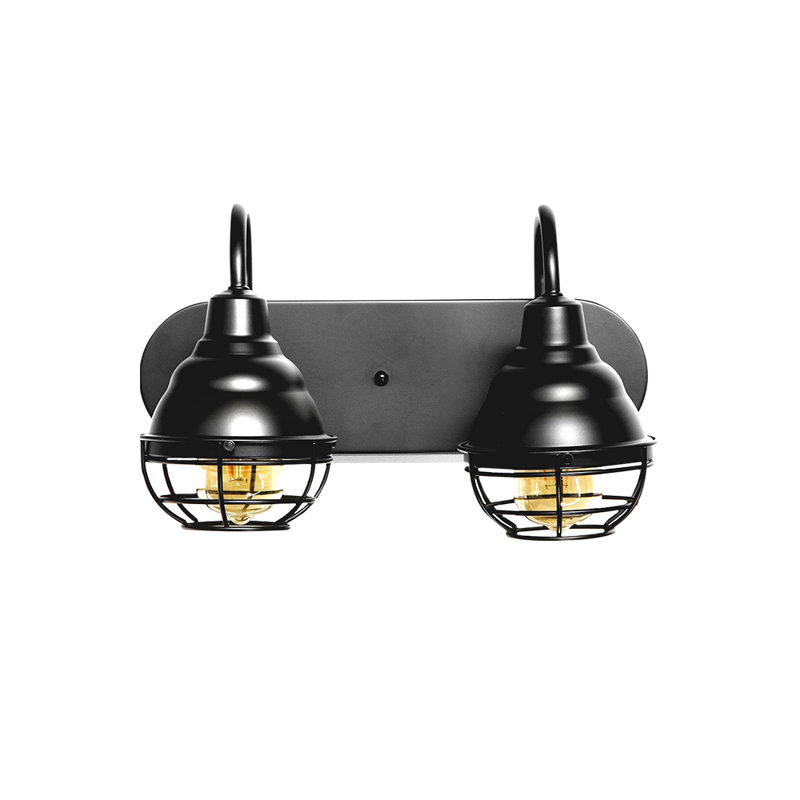 Bromberg 2 - Light Dimmable Vanity Light, Matte Black, Black