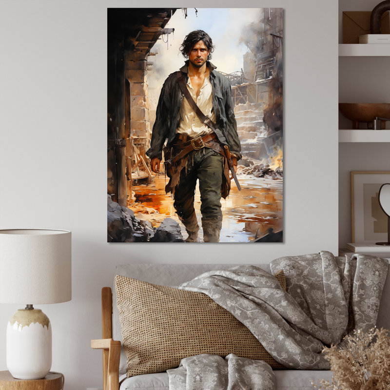 Pirate Portrait - Pirate Canvas Prints, H 40 po x l 30 po x P 1,5 po, Toile tendue