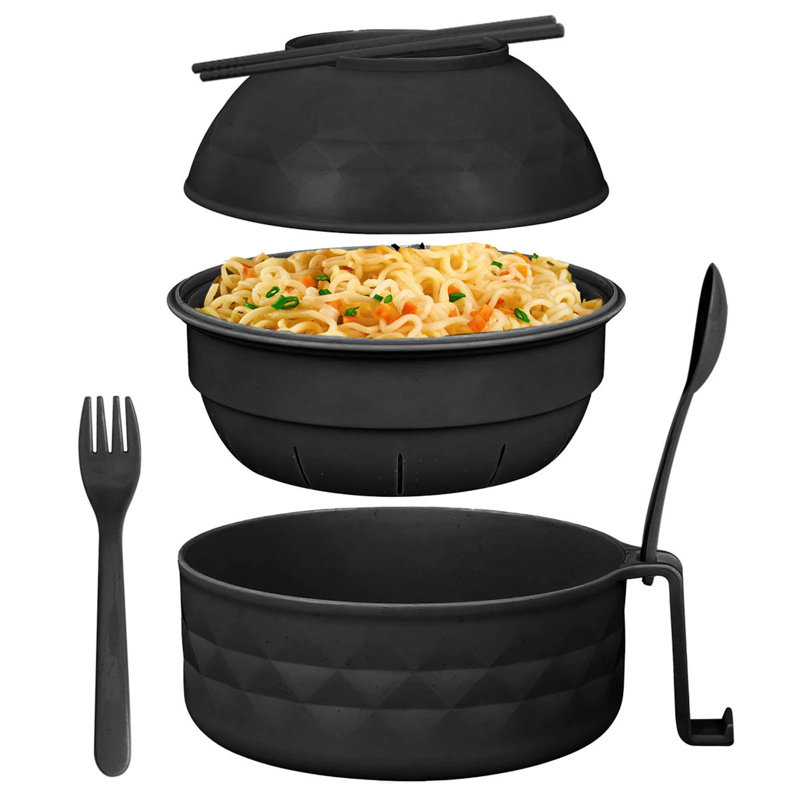 Ensemble de nouilles instantanées Ramen, Noir