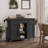 43.3'' Kitchen Island with Power Outlets & Drop Leaf, Rolling Kitchen Cart with Drawer and Spice Rack-1211829534