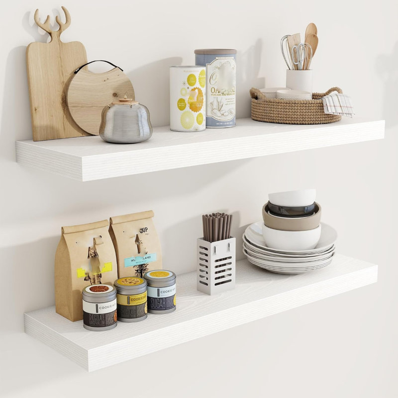 3.5 cm H x 80 cm W Floating Shelf Bookcase