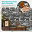 10 x 3 x 3 carreaux de brique autocollant mural papier peint panneau de mousse 13,8 x 15,2 po