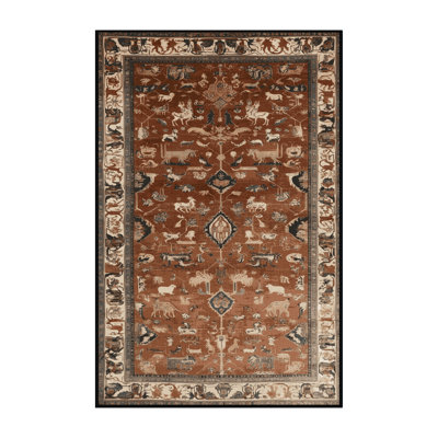Tapis brun lavable à la machine
