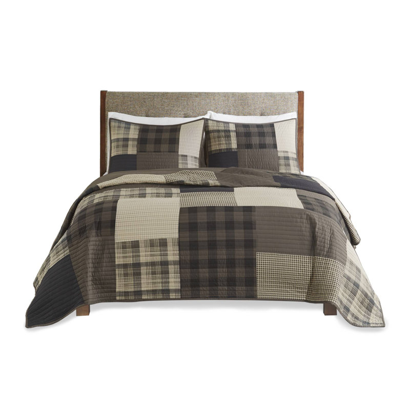 Woolrich Sunset Oversized Cotton Quilt Mini Set, King/Cal. King Quilt + 2 King Shams, Tan