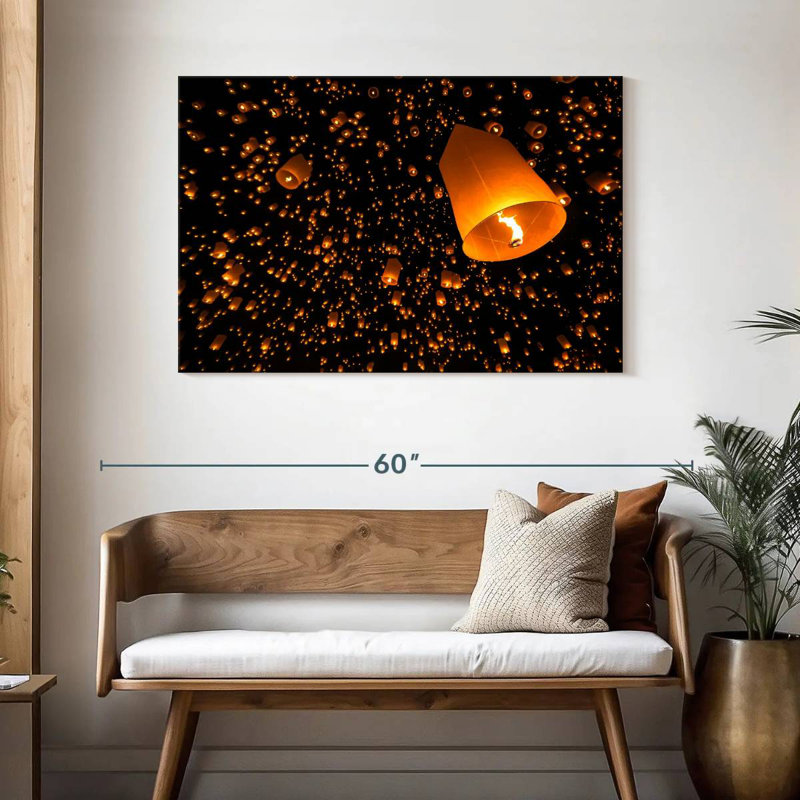 Rorry Lanterns In The Sky, 30" H x 45" W