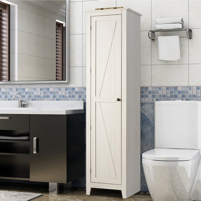 Armoire de salle de bain autoportante H 17 po x l 72 po x P 16 po Hakana