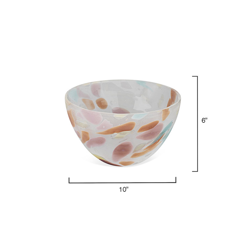 Bol décoratif aquarelle, H 6 po x l 10 po x P 10 po, Orange