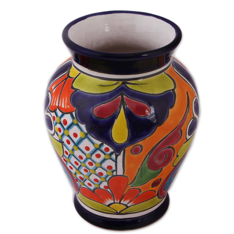 Vase de table en céramique talavera bouquet Sushant