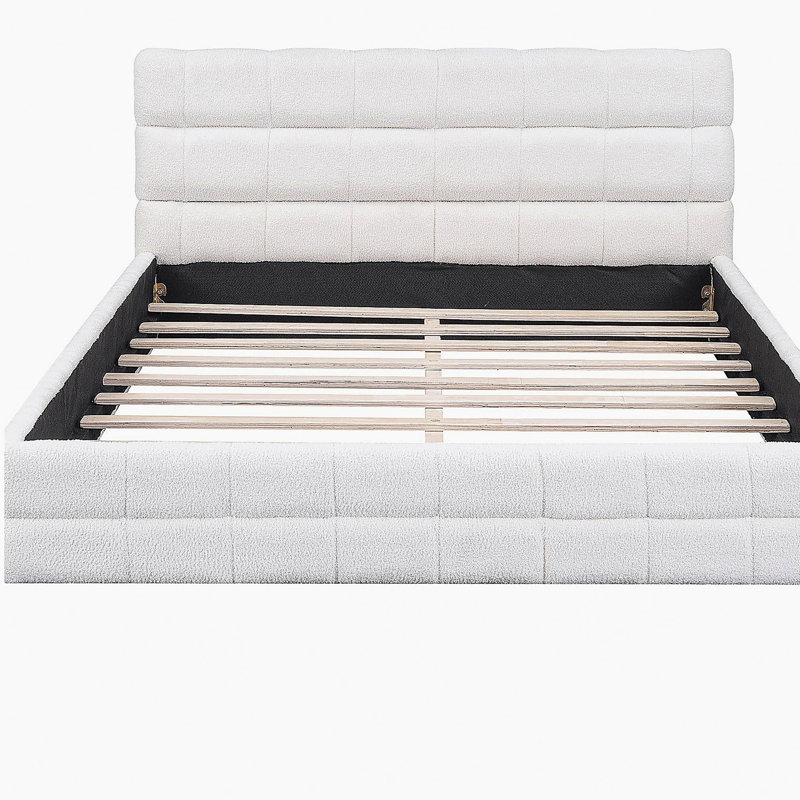 Lit plateforme artistique très grand, Blanc