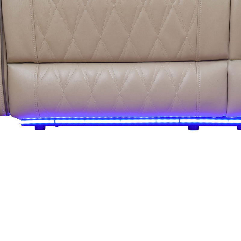 Canapé modulaire en cuir 3 pièces