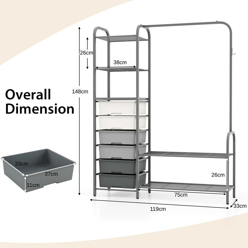 Bentsworth 120cm Clothing Rack