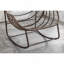 Chaise berçante en osier avec structure en métal-376665691