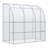 Outsunny 7' x 4' x 7' Outdoor Lean to Greenhouse, Walk-In Green House Plant Nursery with Roll-up Window, PE Cover