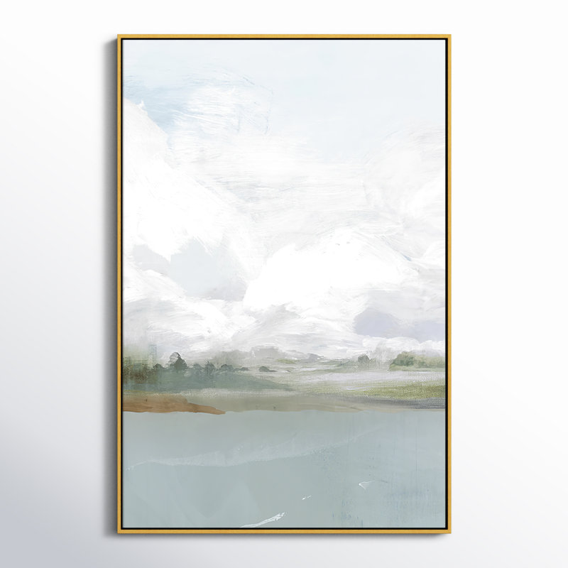 «All Shore - Floater Frame», reproduction d'art sur toile, H 61,5 po x l 41,5 po, Doré