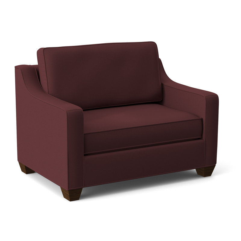 Fauteuil convertible l 50 po Clark, Cerise Dorset, Noyer Montana