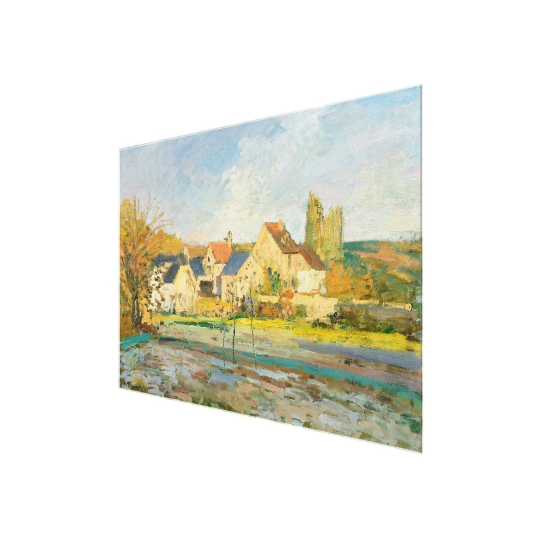 Glasbild Landscape at Pontoise von Camille Pissarro