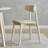 Beige Solid back side Chair(Set of 2)