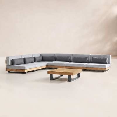 Perina 6-Person Teak Patio Seating Group